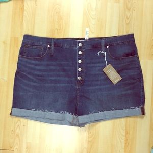 Madewell high rise denim shorts